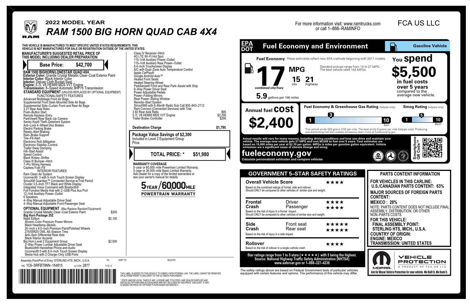 2022 RAM 1500 Big Horn