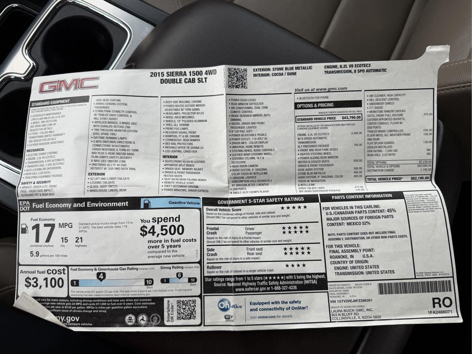 2015 GMC Sierra 1500 SLT