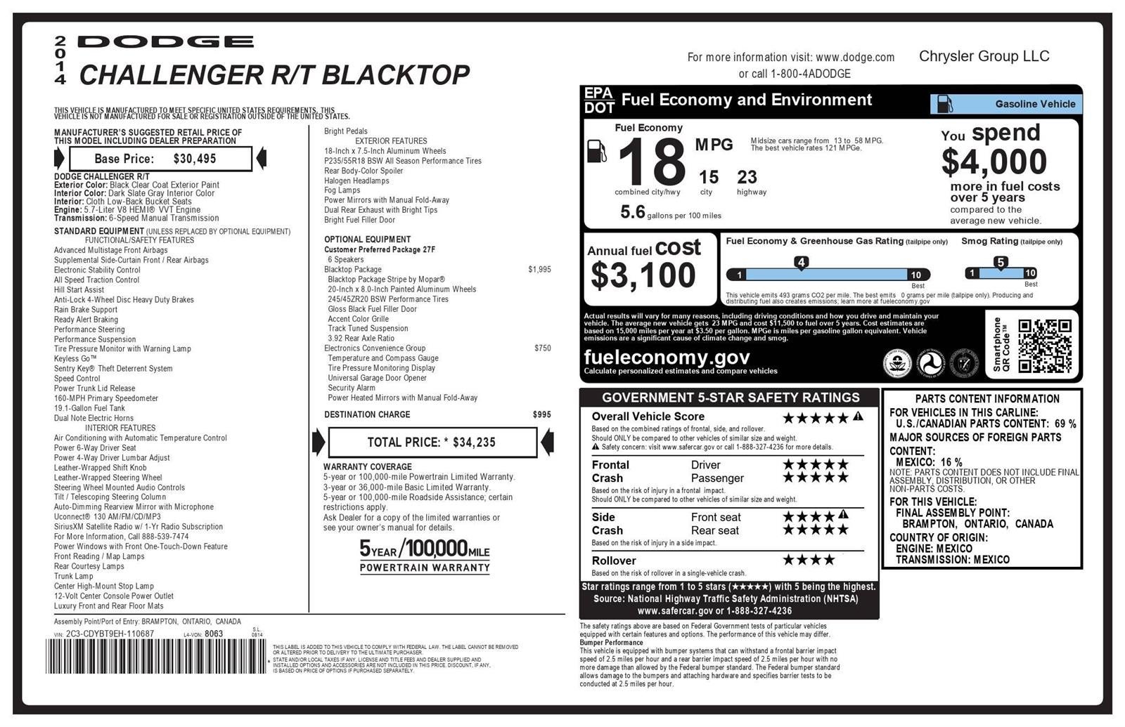 2014 Dodge Challenger R/T